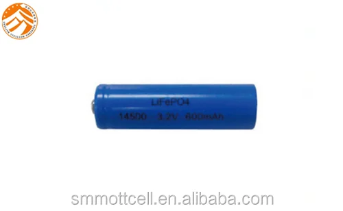 IFR14500 3,2V 600mAh baterai lifepo4 3
