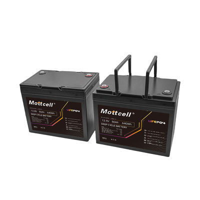 IP67 Dilindungi 50A 12V Lifepo4 Baterai M8 Terminal 640Wh Kapasitas / 3000-5000 Siklus Span